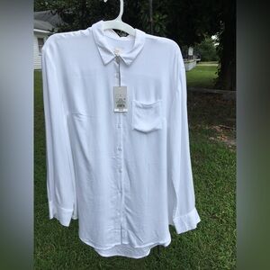 NWT LadiesSize Large LS Button Front Shirt